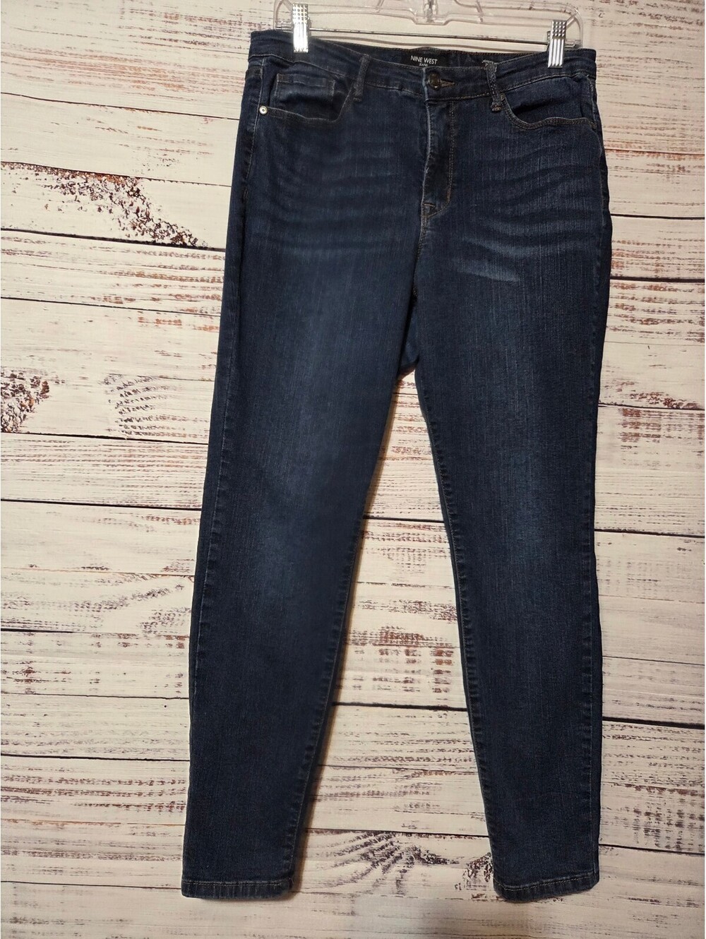 Nine West Jeans Size 10 Blue Cigarette High Rise Skinny Ankle